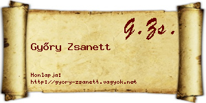 Győry Zsanett névjegykártya